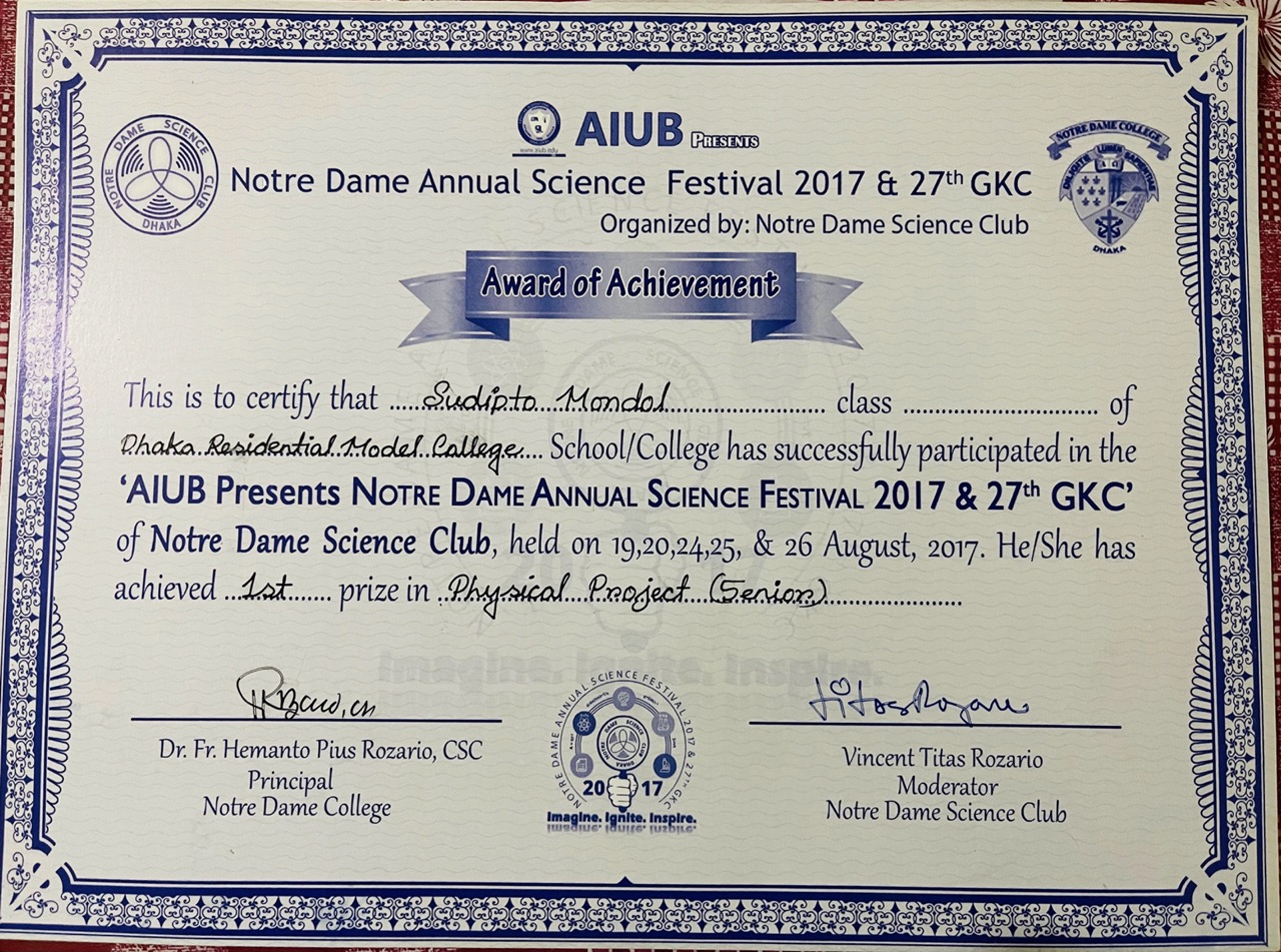 Champion - Notre Dame Annual Science Festival 2017